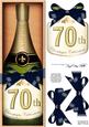Large Dl 70th Champers in a Box Quick Card 3D Decoupage