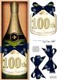 Large Dl 100th Champers in a Box Quick Card 3D Decoupage