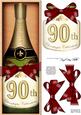 Large Dl 90th Champers in a Box Quick Card 3D Decoupage