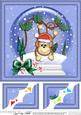 8 x 8 Xmas Chunky Monkey Snowglobe Scalloped Corner
