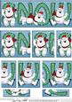 Christmas Snow Ben the Polar Bear Dl Side Stacker Topper