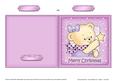 Cute Hunney Bear Rosie has a Christmas Star - Quick Cut and Fold Card