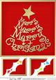 8 x 8 Merry Christmas Tree Scalloped Corner Topper