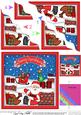 Xmas Rooftop Santa Wavy Corner Side Stacker Topper