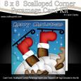 8x8 Oops Rudolph Fun Novelty Xmas Card Kit Scalloped Corners