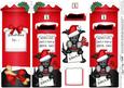 Xmas Hamish Postbox Shaped Card N 3D Decoupage