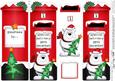 Xmas Polar Bear Postbox Shaped Card N 3D Decoupage