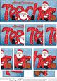 Christmas Teacher with Penguins Dl Side Stacker Topper