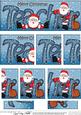 Christmas Teacher with Penguins Dl Side Stacker Topper