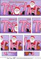 Christmas Teacher with Penguins Dl Side Stacker Topper