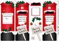 Xmas Robins Postbox Shaped Card N 3D Decoupage
