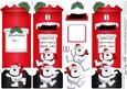 Xmas Polar Bears Postbox Shaped Card N 3D Decoupage