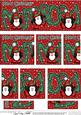 Christmas Mum N Dad with Penguins Dl Side Stacker Topper