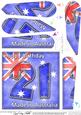 Flying the Flag AUSTRALIA 21st Birthday Fan Pyramage Topper