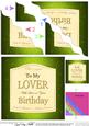 Birthday My Lover Champers Label Wavy Corner