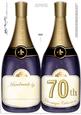 Large Dl 70th Champagne Bottle Shaped Card