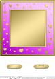 8 x 8 Metallic Romantic Hearts Plain Card Base