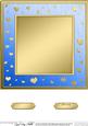 8 x 8 Metallic Romantic Hearts Plain Card Base