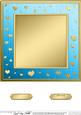 8 x 8 Metallic Romantic Hearts Plain Card Base