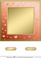 8 x 8 Metallic Romantic Hearts Plain Card Base