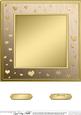 8 x 8 Metallic Romantic Hearts Plain Card Base
