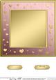 8 x 8 Metallic Romantic Hearts Plain Card Base