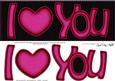 Large Dl I Love You Felties Quick Card N 3D Decoupage