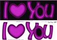 Large Dl I Love You Felties Quick Card N 3D Decoupage