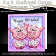 8 x 8 Zoe and Isa Piggies Kit with Scalloped Corners