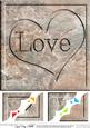 8 x 8 Love Set in Stone Scalloped Corner Topper