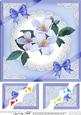 8 x 8 Clematis and Lace Scalloped Corner Topper