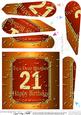 21st Birthday Brother Beer Label Fan Pyramage Topper