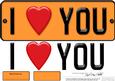 Large Dl I Love You Novelty Number Plate N 3D Decoupage