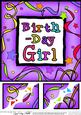 Birthday Girl- 8 x 8 Scalloped Corner Topper 