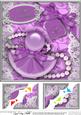 8 x 8 50th Birthday Perfume Lace N Pearls Scalloped Corner