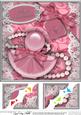 8 x 8 50th Birthday Perfume Lace N Pearls Scalloped Corner
