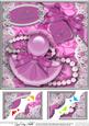 8 x 8 50th Birthday Perfume Lace N Pearls Scalloped Corner