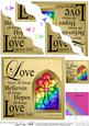 Religious Greeting Valentine Love Wavy Corner Topper