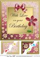 8 x 8 Floral Elegance Birthday Scalloped Corner Topper