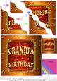 Beer Label Grandpa Birthday Wavy Corner Side Stacker Topper