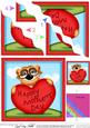 Frank Meerkat's Mothers Day Heart Wavy Corner Side Stacker