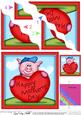 Ziggy Piggy's Mothers Day Heart Wavy Corner Side Stacker