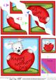 Westie Dog's Mothers Day Heart Wavy Corner Side Stacker