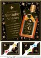 8 x 8 50th Birthday Whisky Scalloped Corner Topper