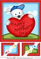 8 x 8 Jock Westie's Mothers Day Heart Scalloped Topper