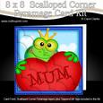 8 x 8 Freddy Frog's Heart for Mum Scalloped Corner Kit