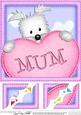 8 x 8 Westie Dog's Heart for Mum Scalloped Topper