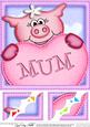 8 x 8 Zoe Piggy's Heart for Mum Scalloped Topper