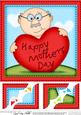 8 x 8 Old Man Bert's Mothers Day Heart Scalloped Topper