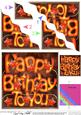 Happy Birthday Stars Wavy Corner Side Stacker Topper